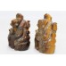 Natural Tiger's eye Stone God Ganesh Figure set of two Religious Decorative Gift